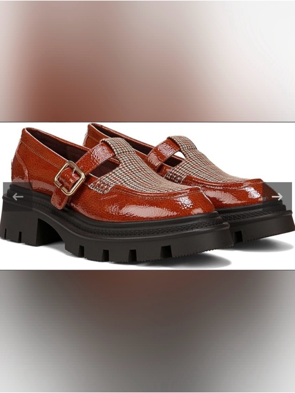 Circus by Sam Edelman Brown Patent & Houndstooth Loafers - Picture 3 of 4